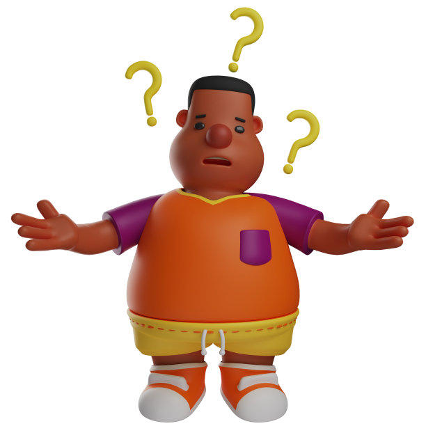 3d大男孩卡通图片显示困惑的快递图片下载