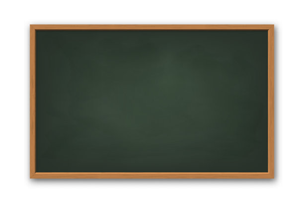 3d现实黑板与木制框架图片下载