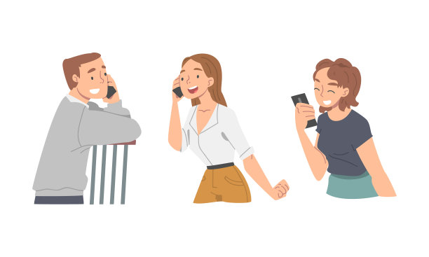 使用智能手机的年轻人心情愉悦图片下载