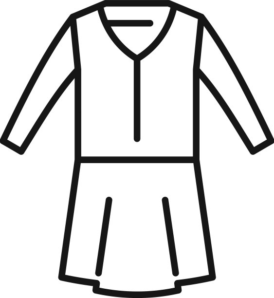 大学服装图标轮廓时尚衬衫图片下载