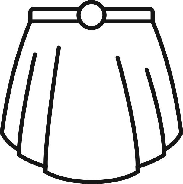 裙子图标轮廓学生女孩图片下载