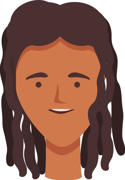 脏辫图标卡通非洲头发图片下载