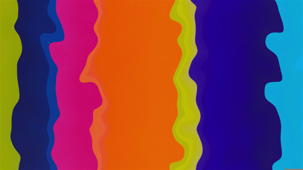 色彩斑斓的波浪形状图片下载