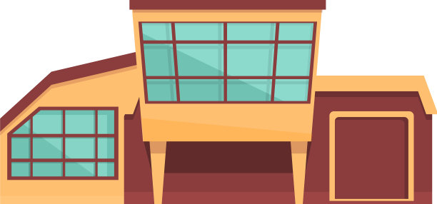 不同的别墅图标卡通摩登图片下载