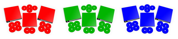 三个RGB束空白模板红色，绿色和蓝色表示布局和设计。图片下载