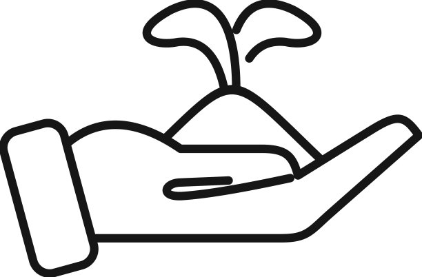 保持植物图标勾勒生态议程图片下载