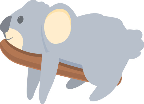 考拉放松在树图标卡通熊图片下载