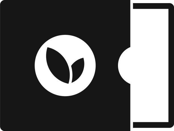 生态叶盒子图标简单的纸制食品图片下载