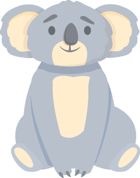 可爱的考拉图标卡通儿童树图片下载