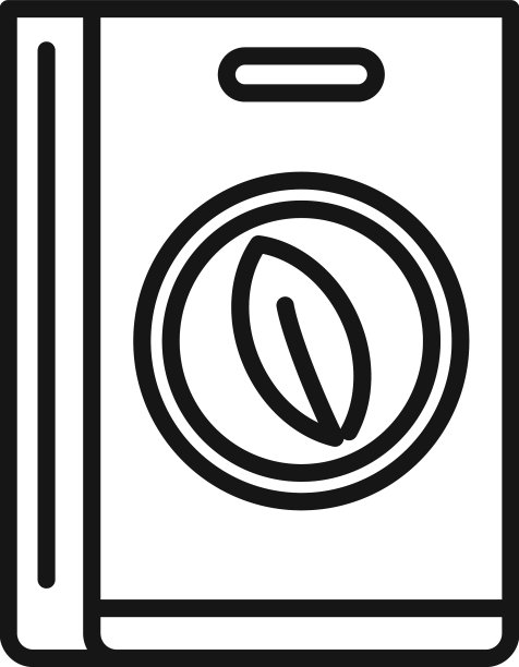 生态叶包装图标轮廓袋包装图片下载