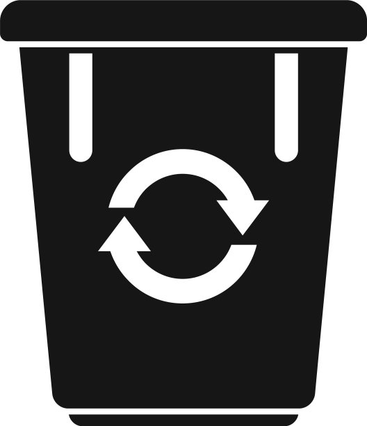 回收环保袋图标简单的海洋废物图片下载