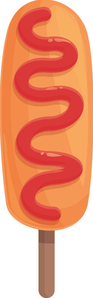 番茄酱玉米热狗图标卡通玉米棒图片下载