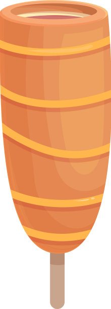 深玉米狗图标卡通棒状食物图片下载