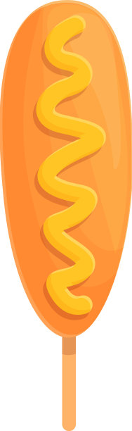 韩国的玉米狗图标卡通食品棒图片下载