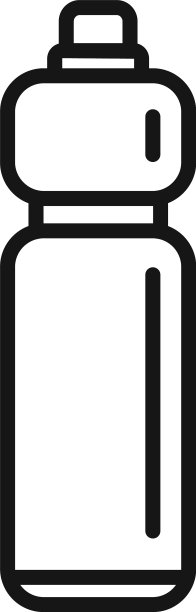 可生物降解的运动水壶轮廓图标图片下载