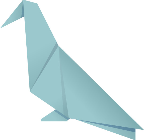 折纸海鸟图标卡通纸鸟图片下载