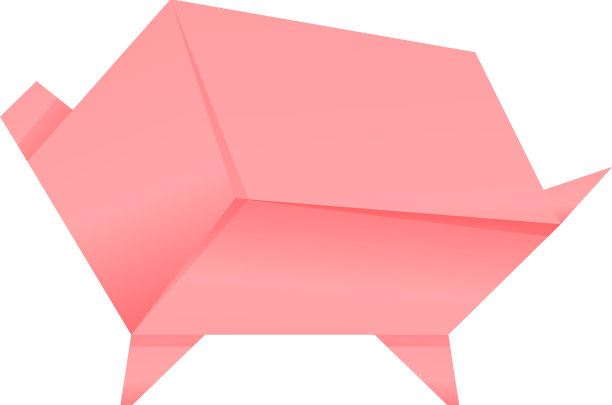 折纸猪图标卡通纸动物图片下载