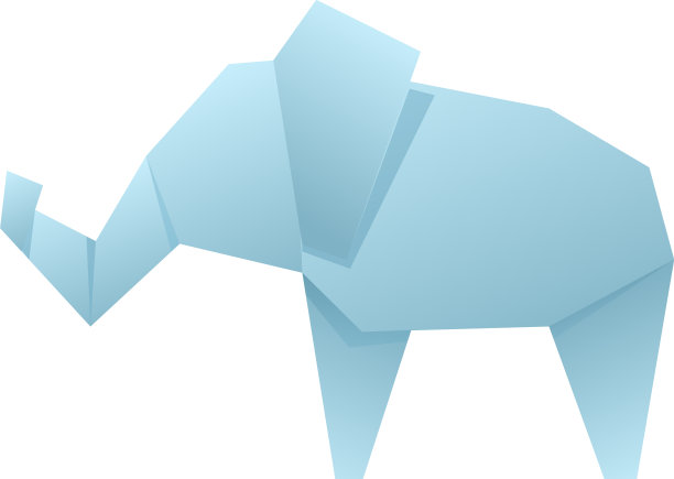 折纸大象图标卡通纸动物图片下载