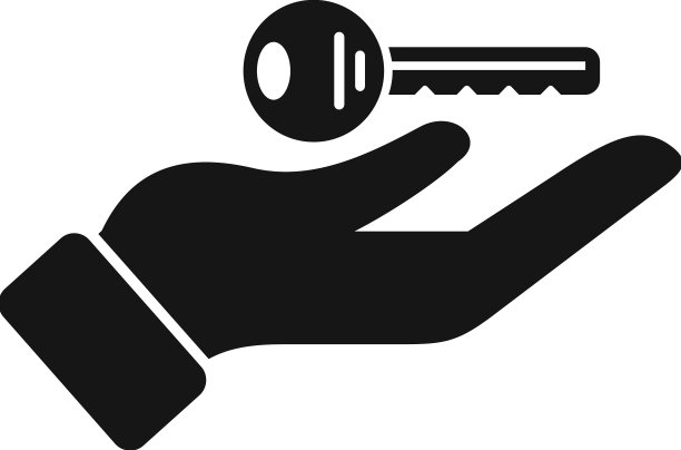 拿房子钥匙图标简单服务代理图片下载