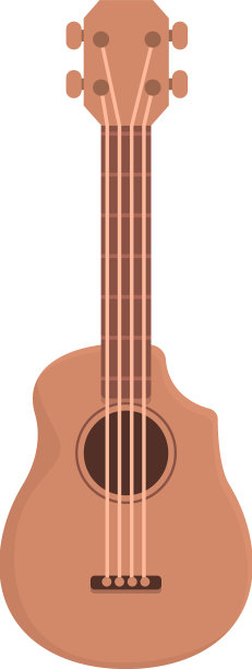 海滩尤克里里图标卡通原声吉他图片下载
