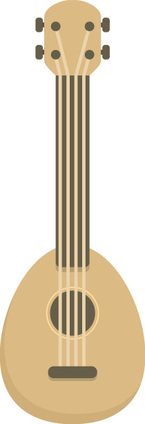 夏天尤克里里图标卡通声学艺术图片下载