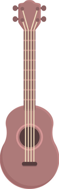 复古尤克里里图标卡通夏威夷吉他图片下载