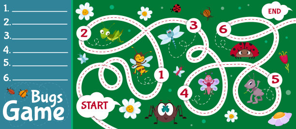 平板游戏儿童与昆虫图片下载