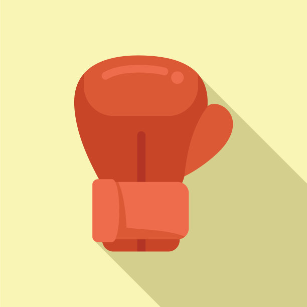 拳击手套图标平坦活跃的健身房图片下载