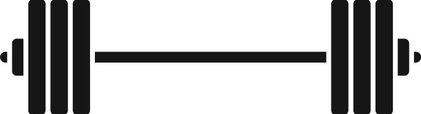 健身房杠铃图标简单健康运动图片下载