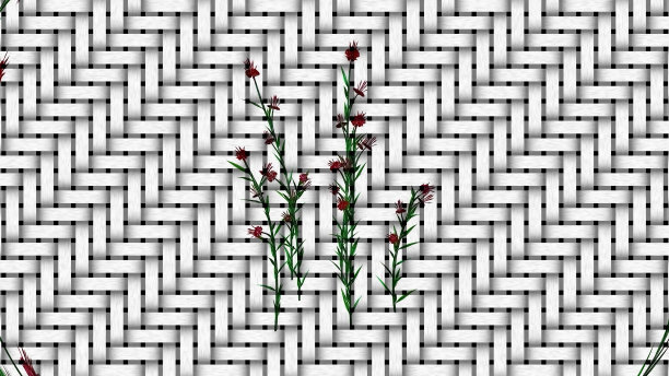 植物网格艺术矮牵牛花数字渲染图片下载