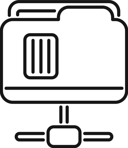 文件夹系统图标轮廓CRM数据图片下载