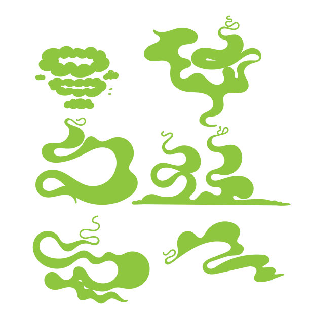 臭烟和云图标插图图片下载