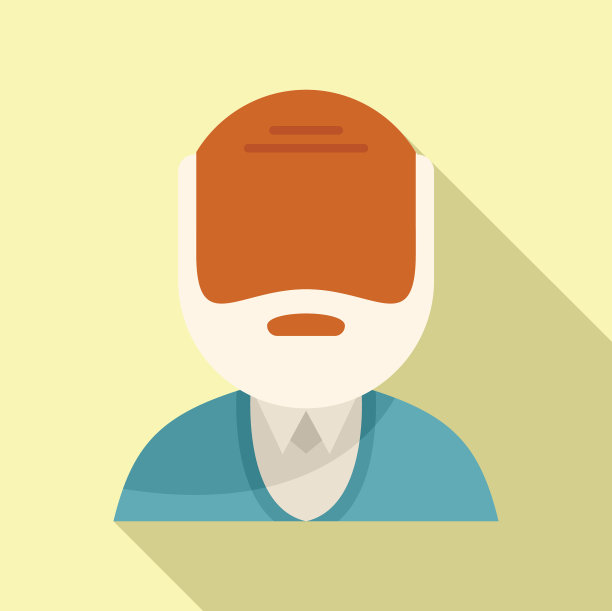 老人图标扁平成人人类图片下载