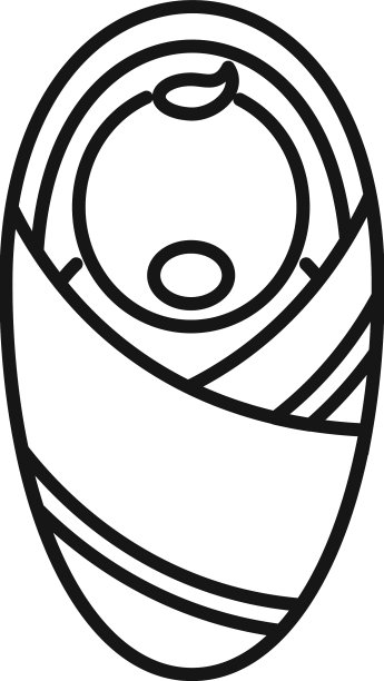 新生婴儿的图标勾勒出成年生活图片下载