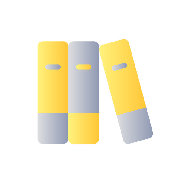 凌乱的书架平面渐变双色ui图标图片下载