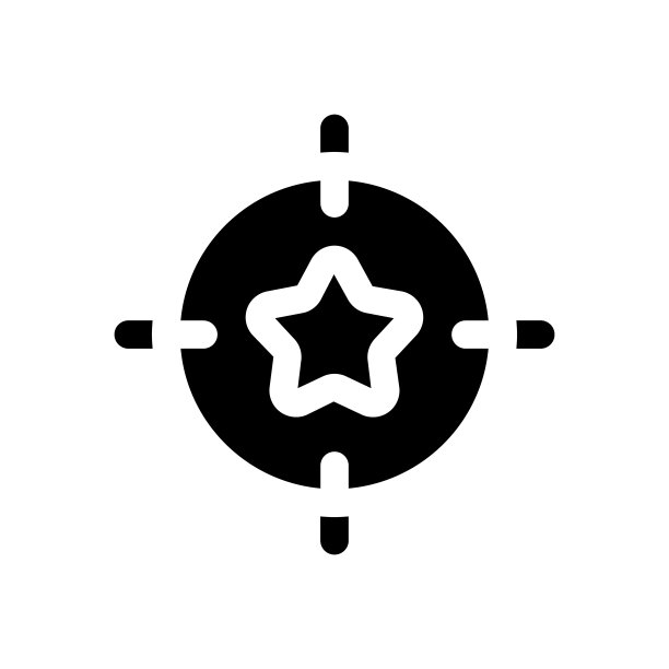 追逐梦想的黑色字形ui图标图片下载