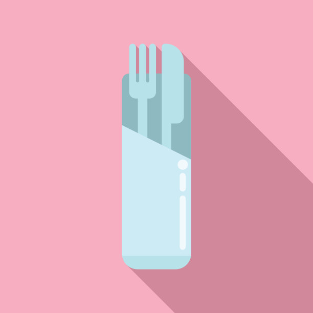 航空食品工具图标平坦的航空餐图片下载