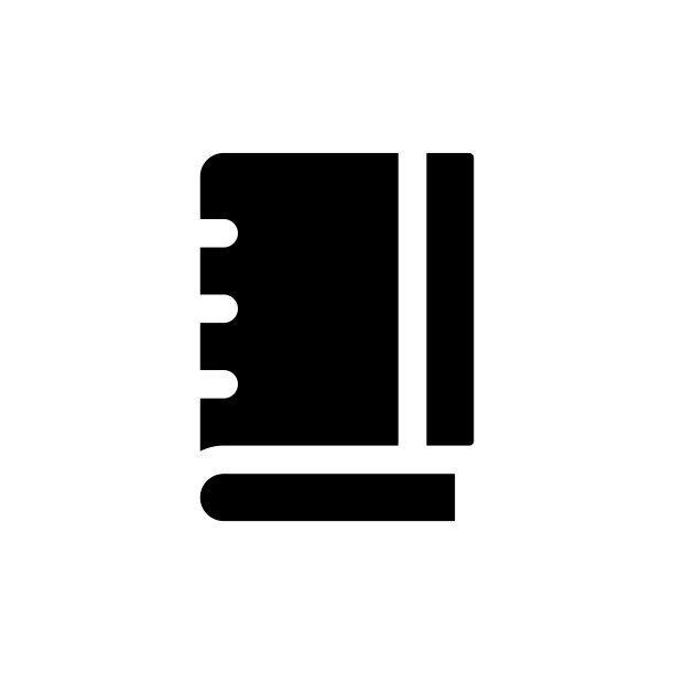 学校笔记本黑色字形ui图标图片下载