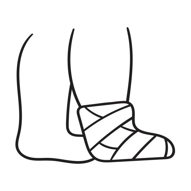 脚绷带。图片下载