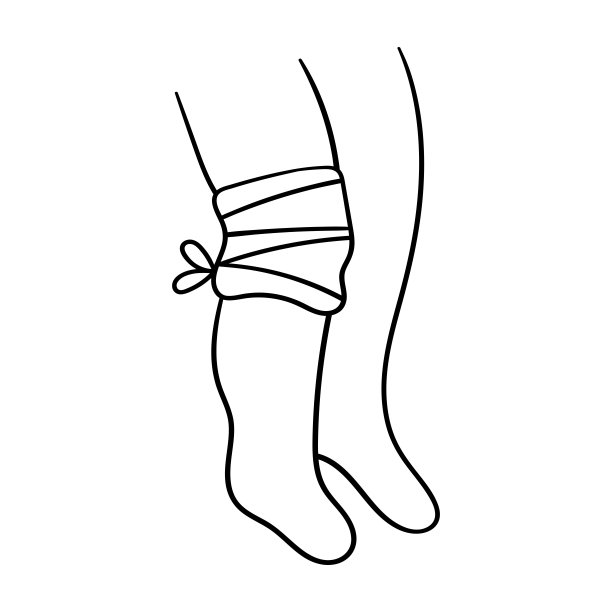 膝盖绷带。图片下载