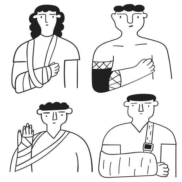 胳膊骨折的人。图片下载