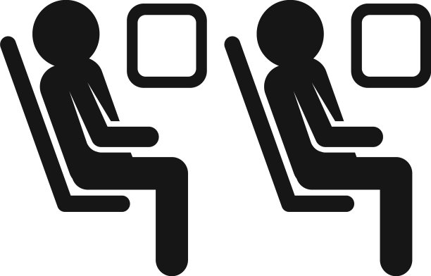 经济舱座位图标简单航空公司图片下载