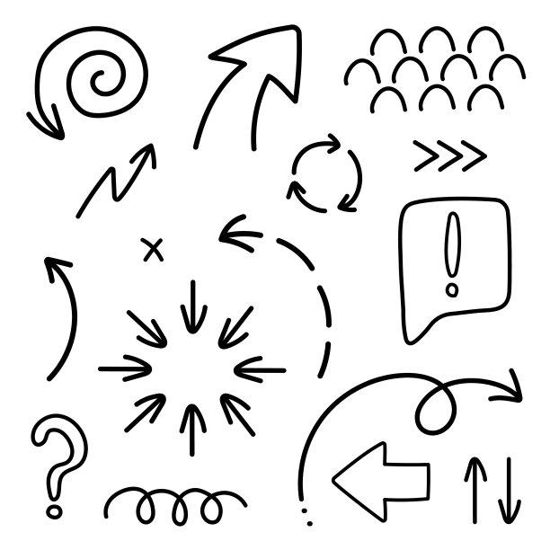 曲线和线箭头-手绘集图片下载