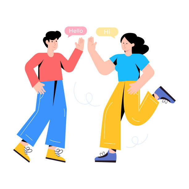 现代平面插画的一种合作图片下载