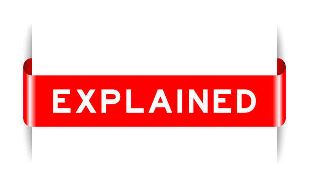 红色插入标签横幅与文字解释的白底图片下载