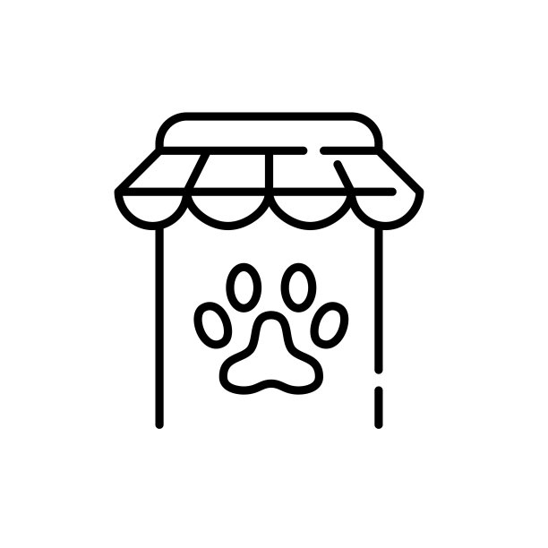 移动宠物商店购物应用程序。像素完美，可编辑的笔画图标图片下载