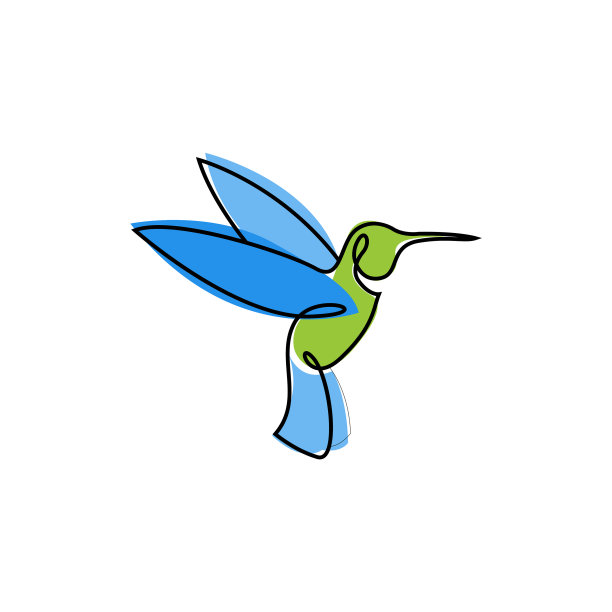 抽象蜂鸟设计图片下载