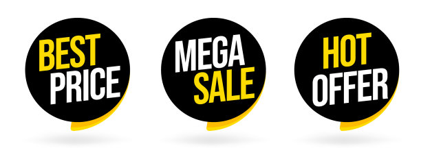 Mega sale最好的价格热门报价标签设置图片下载