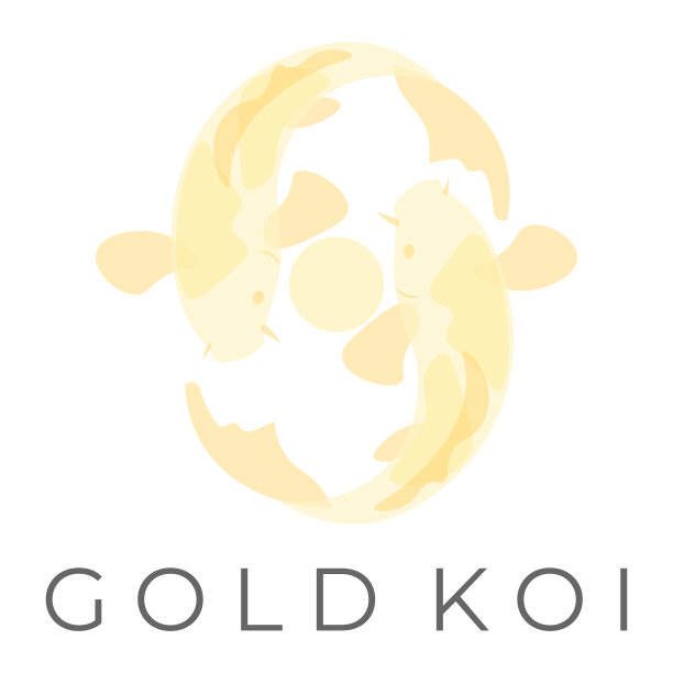 优雅的金黄色锦鲤矢量插图图片下载