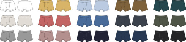 男士内裤设置了不同颜色的技术图片下载